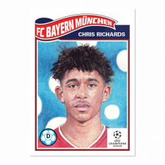 Fotbalová kartička Topps Living Set 276 Chris Richards FC Bayern Munchen