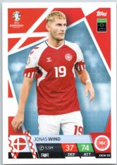 fotbalová karta Topps Match Attax EURO 2024 DEN18 Jonas Wind (Denmark)