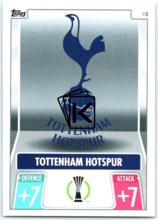 fotbalová kartička 2021-22 Topps Match Attax UEFA Champions 118 Tottenham Hotspur FC Logo