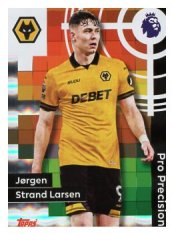 fotbalová kartička 2025-26 Topps  Premier League - Pro Precision 418 Jørgen Strand Larsen (Wolverhampton Wanderers)