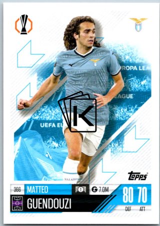 fotbalová kartička 2024-25 Topps Match Attax UEFA Club Competitions 366 Matteo Guendouzi (SS Lazio)