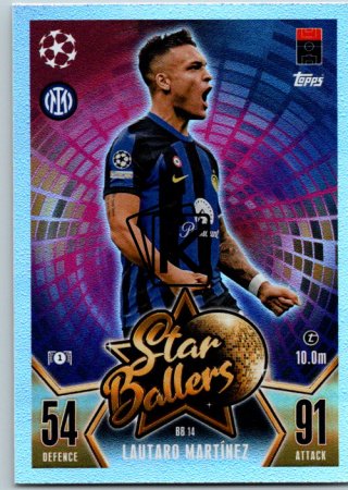 Fotbalová kartička 2023-24 Topps Match Attax UEFA Club Competitions Star Ballers Limited Edition BB 14 Lautaro Martínez (FC Internazionale Milano)