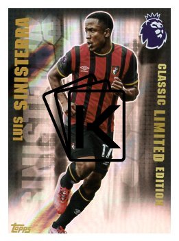 fotbalová kartička 2025-26 Topps  Premier League - Classic Limited Edition LE3 Luis Sinisterra (AFC Bournemouth)
