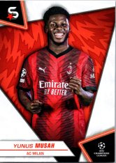 Fotbalová kartička 2023-24 Topps Superstars UEFA Club Competitions 5 Yunus Musah (AC Milan)