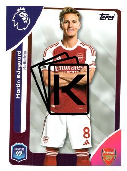 fotbalová kartička 2025-26 Topps  Premier League 10 Martin Ødegaard (Arsenal)