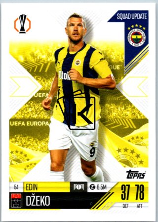 Fotbalová kartička 2024-25 Topps Match Attax EXTRA UEFA Club Competitions Squad Update 54.  Edin Džeko (Fenerbahçe SK)