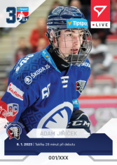 Hokejová kartička SportZoo 2022-23 Live L-067 Adam Jiříček RC HC Škoda Plzeň /108