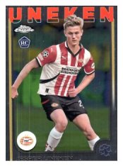 fotbalová kartička 2024-25 Topps Chrome UCC 97 Jesper Uneken, PSV Eindhoven RC