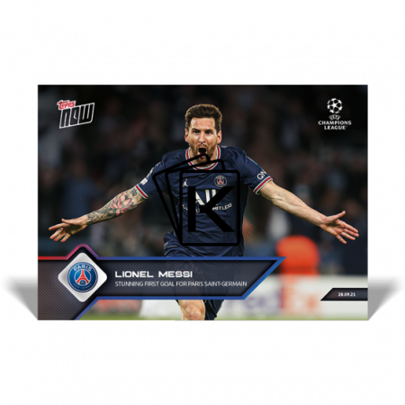 Fotbalová kartička Topps Now 2021-22 UCL 28 Lionel Messi PSG
