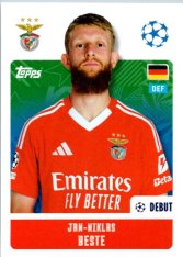 2024-25 Topps Champions League 348 Jan-Niklas Beste (SL Benfica)
