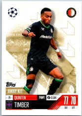 Fotbalová kartička 2024-25 Topps Match Attax EXTRA UEFA Club Competitions Away Kit 78.  Quinten Timber (Feyenoord)