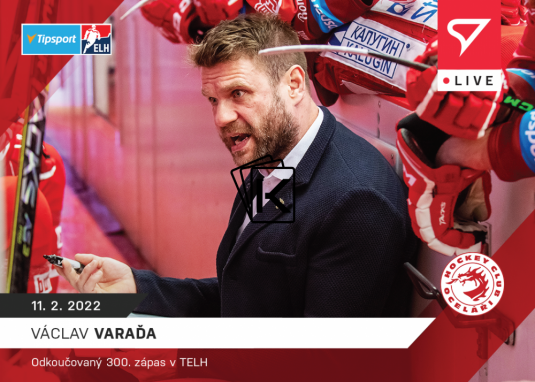 Hokejová kartička SportZoo 2021-22 Live L-097 Václav Varaďa HC Oceláři Třinec /64