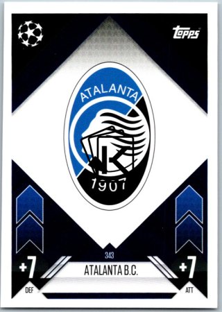 fotbalová kartička 2024-25 Topps Match Attax UEFA Club Competitions 343 Team Badge (Atalanta BC)