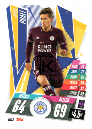 fotbalová kartička Topps Match Attax Champions League 2020-21 LEI13 Dennis Praet Leicester City