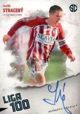 podepsaná karta 2025 Supr Cards Liga 100 ST-LU Luděk Stracený FK Viktoria Žižkov Turuoise /3