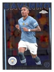 fotbalová kartička 2024-25 Topps Chrome UCC 56 Savinho, Manchester City