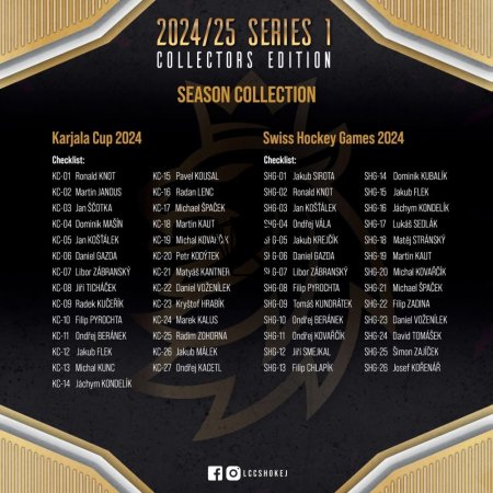 2024 25 Legendary Cards Český Hokej - Series 1 Collectors Edition Box