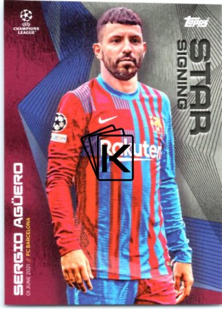 fotbalová kartička 2021 Topps Summer Signings Sergio Aguero FC Barcelona