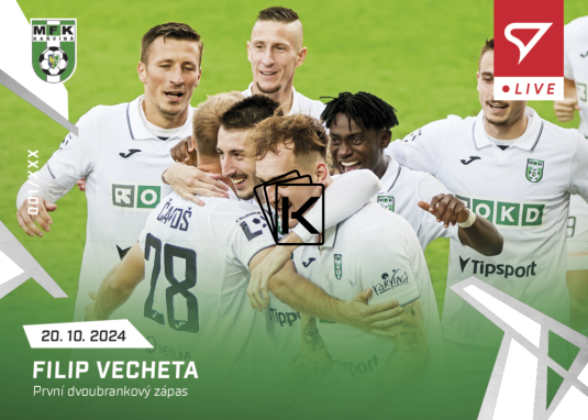fotbalová kartička 2024-25 SportZoo Chance Liga Live L-16 Filip Vecheta Karviná