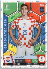 fotbalová karta Topps Match Attax EURO 2024 CRO16 Luka Sučić (Croatia)  -  Graduated Gem