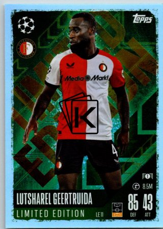 fotbalová kartička 2024-25 Topps Match Attax UEFA Club Competitions Limited Edition LE11 Lutsharel Geertruida (Fetenoord)