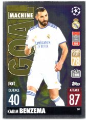 fotbalová kartička 2021-22 Topps Match Attax UEFA Champions Goal Machine 241 Karim Benzema
