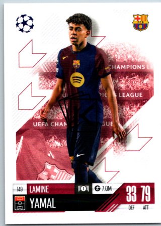 fotbalová kartička 2024-25 Topps Match Attax UEFA Club Competitions  149 Lamine Yamal (FC Barcelona)