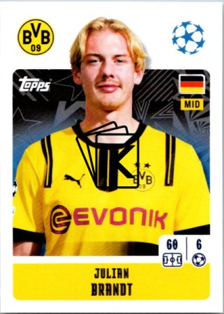 2024-25 Topps Champions League 131 Julian Brandt (Borussia Dortmund)