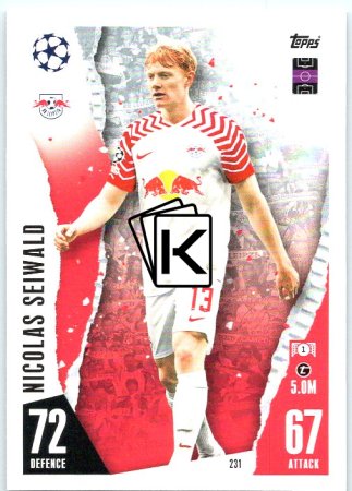Fotbalová kartička 2023-24 Topps Match Attax UEFA Club Competitions 231 Nicolas Seiwald RB Leipzig