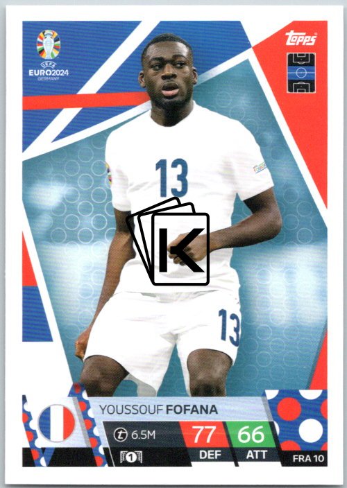 Maillot France Euro 2024 Domicile – Nike, Taille M, Dédicacé Youssouf Fofana – Signé