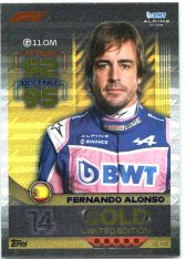 2022 Topps Formule 1 Turbo Attax F1  Limited Edition LE-10G Fernando Alonso (Alpine)