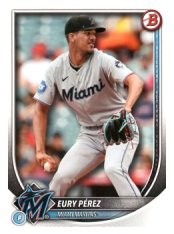 Baseballová karta 2025 Bowman 39 Eury Pérez, Miami Marlins