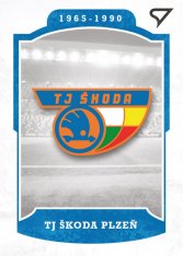 fotbalová kartička 2023 Sportzoo Dekády Vývoj klubového loga L-005 TJ ŠKODA PLZEŇ
