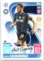 fotbalová kartička 2021-22 Topps Match Attax UEFA Champions League Update New Signing NS7 Hakan Calhanoglu Inter Milan