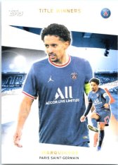 Fotbalová kartička Topps 2021-22 PSG Team Set Title Winners 41 Marquinhos