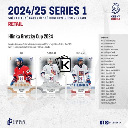 2024 25 Legendary Cards Český Hokej - Series 1 Retail Box