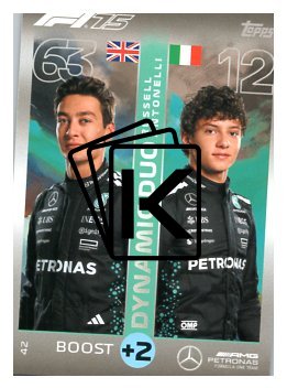 2025 Topps Turbo Attax F1 Mercedes AMG  42	George Russell / Kimi Antonelli