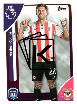 fotbalová kartička 2025-26 Topps  Premier League 57 Nathan Collins (Brentford)