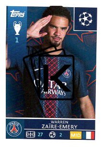 2025-26 Topps Champions League   Paris Saint-Germain 362 Warren Zaïre-Emery