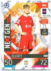 Fotbalová kartička 2022-23 Topps Match Attax UCL Next Gen 389 Harvey Elliott - Liverpool