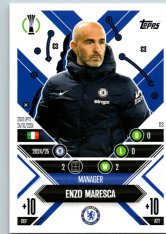 Fotbalová kartička 2024-25 Topps Match Attax EXTRA UEFA Club Competitions Manager Career 113.  Enzo Maresca (Chelsea)