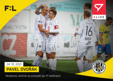 fotbalová kartička SportZoo 2021-22 Live L-053 Pavel Dvořík FC Hradec Králové