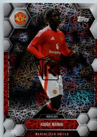fotbalová kartička 2024-25 Topps Manchester United Fan Set 12 Kobbie Mainoo Electro