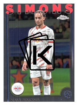 fotbalová kartička 2024-25 Topps Chrome UCC 37 Xavi Simons, RB Leipzig