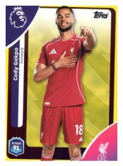 fotbalová kartička 2025-26 Topps  Premier League 175 Cody Gakpo (Liverpool)-PARALLEL Yellow