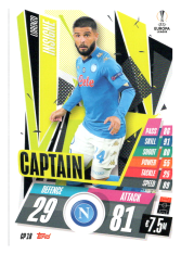 fotbalová kartička 2020-21 Topps Match Attax Champions League Extra Captain CP18 Lorenzo Insigne SSC Neapol