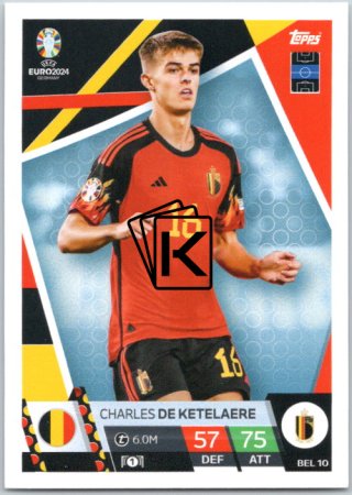 fotbalová karta Topps Match Attax EURO 2024 BEL10 Charles De Ketelaere (Belgium)
