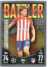 Fotbalová kartička 2023-24 Topps Match Attax UEFA Club Competitions 163 Marcos Llorente Atlético de Madrid