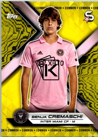 2024 Topps Superstars MLS 49 Benja Cremaschi Inter Miami Yellow Parallel