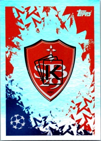 2024-25 Topps Champions League 367 Club Badge (Stade Brestois 29)